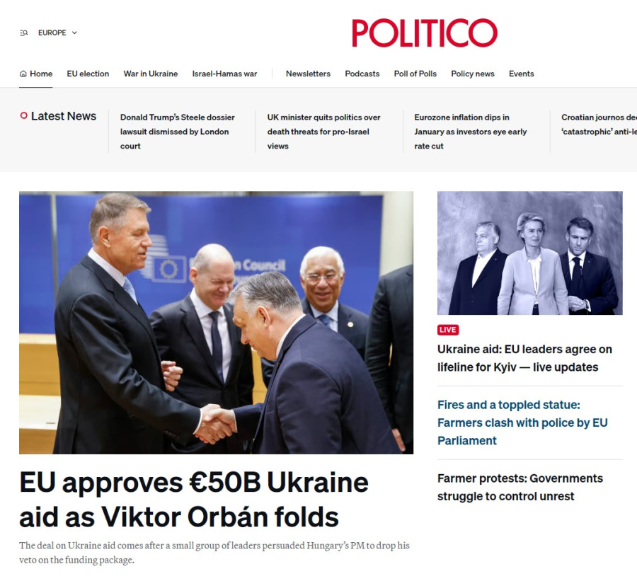 Forrás: Politico képernyőfotó